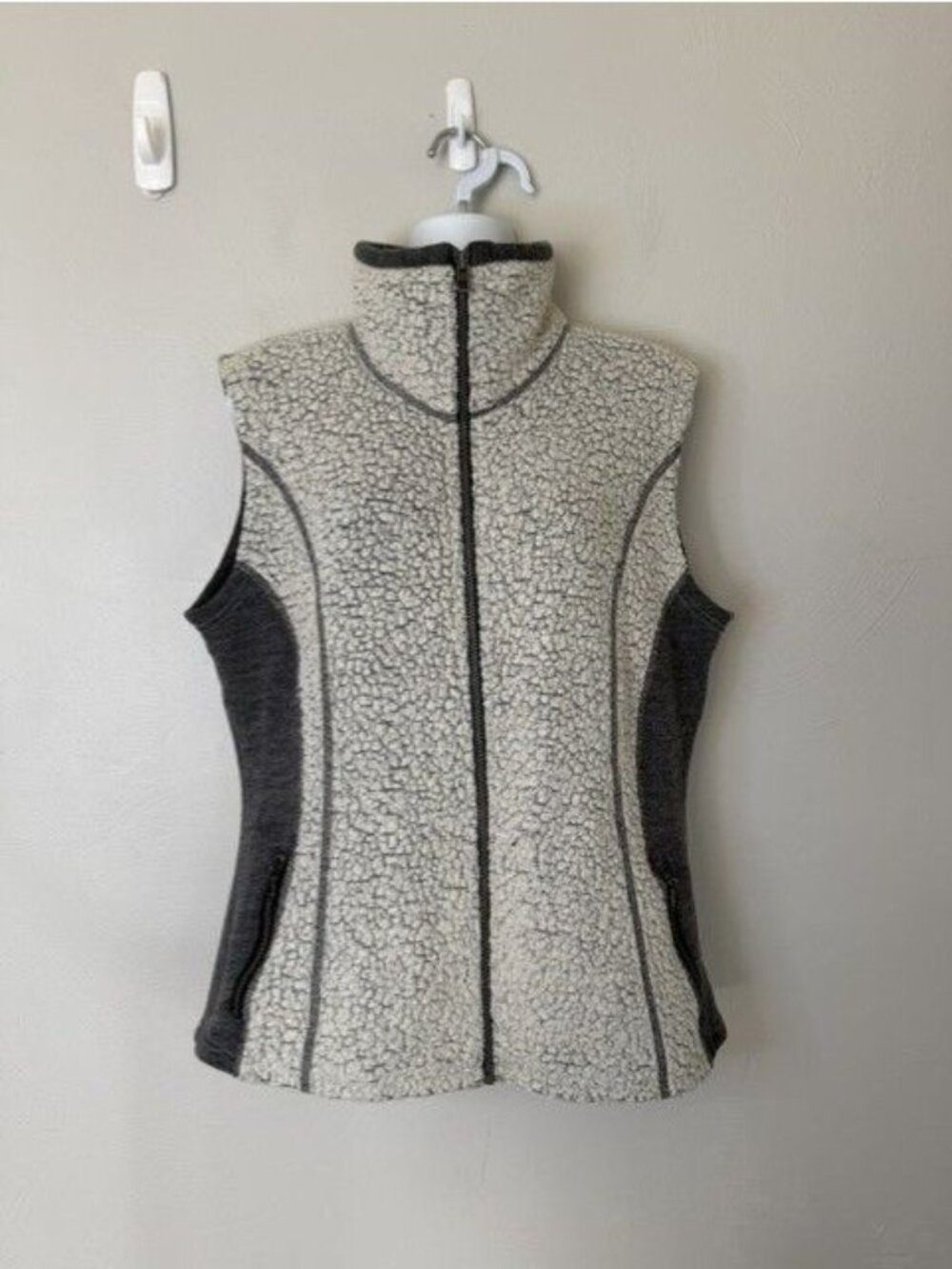 Kühl Kozet Wool Blend Sherpa Fleece Vest Large Outdoor Comfy Full zip Gorpcore